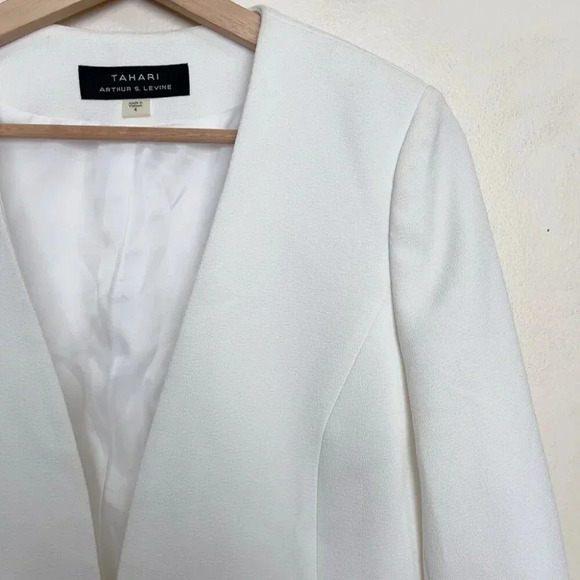 Tahari ASL Womens 4 Bell Sleeve  White Career Blazer - Picture 7 of 15